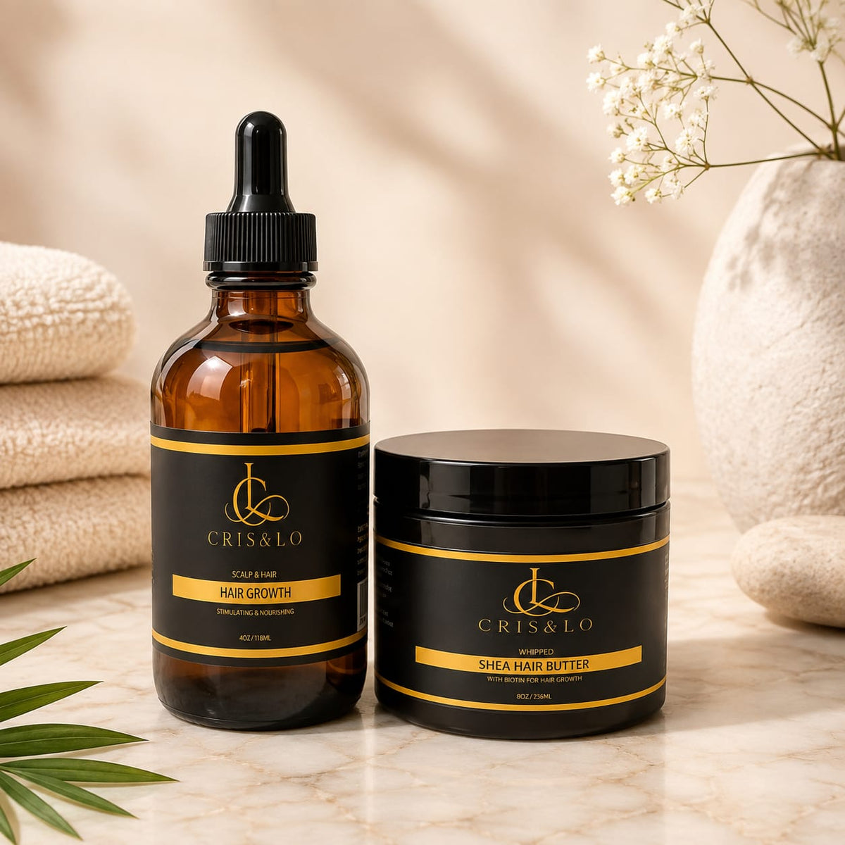 SHEA HAIR BUTTER & HAIR GROWTH OIL BUNDLE